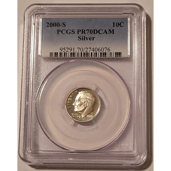 2000 S Silver Roosevelt Dime Proof PR70 DCAM PCGS - Picture 1 of 2